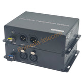 2 Port Balanced 3 Pin XLR Audio over Fiber Extenders, Broadcast high quality LC SFP Transceiver include, Singlemode Single Fiber up to 20Km ,Multimode 500m, Professional Crystal Clear Sound A pair